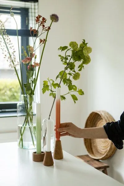 Originalhome Originalhome Farbverlaufskerzen für bewusste Geschenke S/3 - paraffinfrei & vegan, Pine tree, – Produktbild 4 von 4