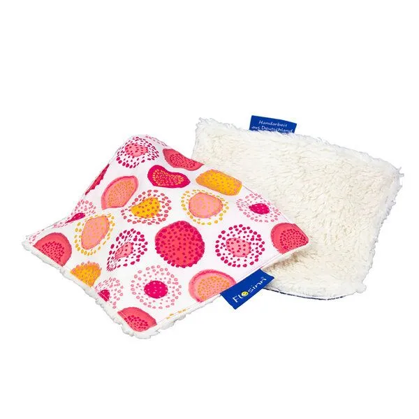 Flosinn Flosinn Knistertuch Bio Teddy Schlabberlatz Schnuffeltuch, Rot orange aprikot rosa, – Produktbild 2 von 3