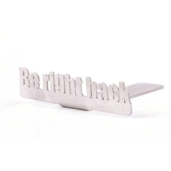 El Puente El Puente Lesezeichen "Be right back!" | Fair Trade & Handmade aus Ägypten, Silber, – Produktbild 2 von 3