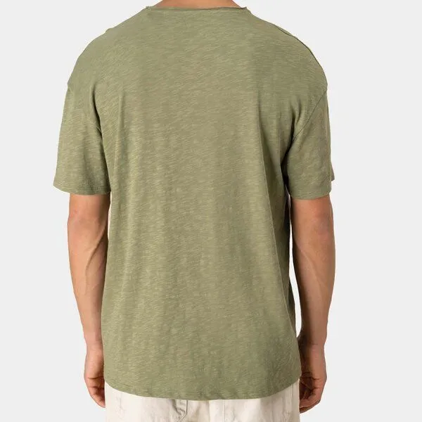 YTWOO YTWOO Herren Slub T-Shirt V-Auschnitt, Tender green, – Produktbild 2 von 4