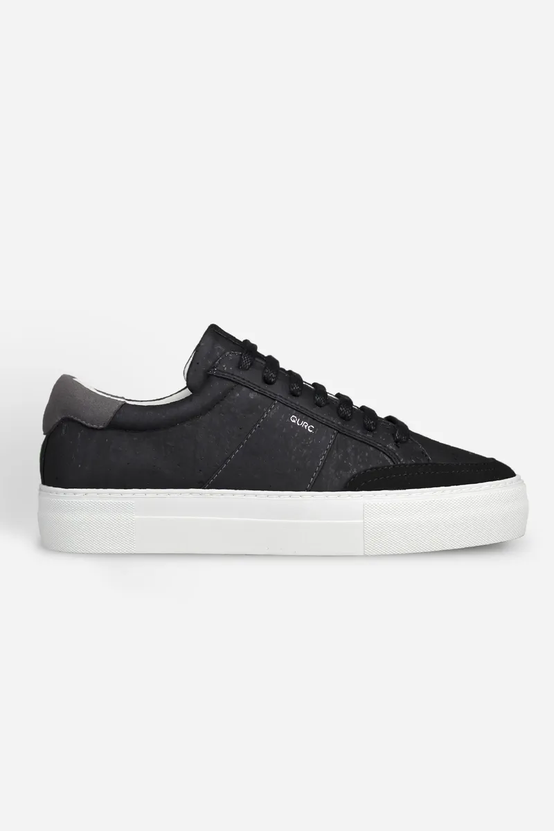QURC QURC Herren vegan Sneakers Fragment Niedriger Ob-Stein, Schwarz, – Produktbild 2 von 2