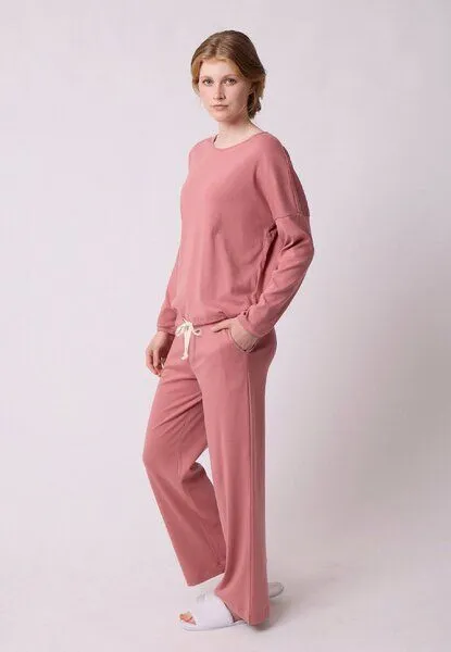LANA Organic LANA Organic Pyjamashirt, Modell Ceres, Dusty rose, – Produktbild 4 von 4