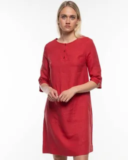 Alma & Lovis Alma & Lovis Legeres Tunika-Kleid mit Knopfleiste aus reinem Leinen | Leinen Kleid – Produktbild 1 von 1