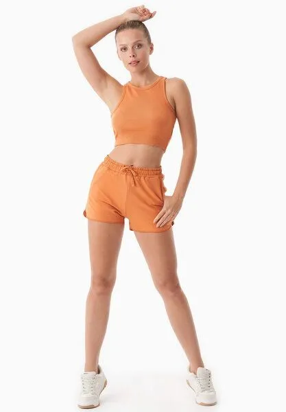 ORGANICATION ORGANICATION SANNDRA | Leichte Sweatshorts aus Bio-Baumwolle, Apricot tan, – Produktbild 1 von 4