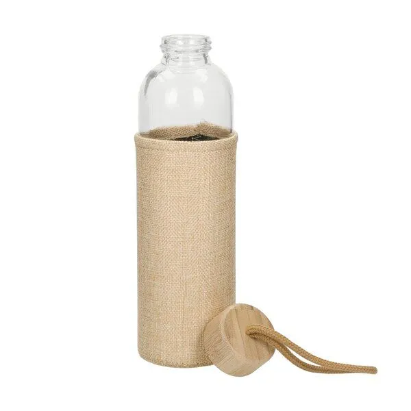 elasto elasto Glasflasche mit Hülle "Natural", Natur, – Produktbild 3 von 8