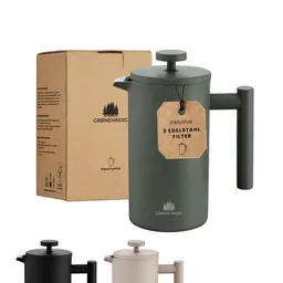 GROENENBERG GROENENBERG Edelstahl French Press bunt 0,6 oder 1 Liter | mit Thermo-Effekt | Inkl. Ersatzfilter – Produktbild 1 von 1