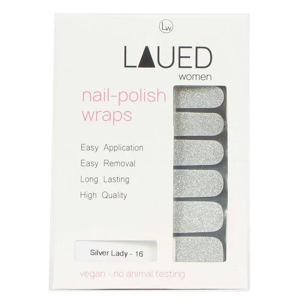 Vargu Vargu LAUED vegane Nagelfolien solid glitter, Silver lady, – Produktbild 3 von 4