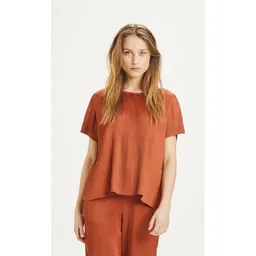 KnowledgeCotton Apparel KnowledgeCotton Apparel Plisseeshirt ROSA aus recyceltem Material – Produktbild 1 von 1