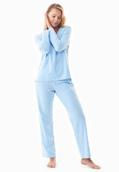 ORGANICATION ORGANICATION TIEERRA | Pyjama-Set aus Bio-Baumwolle, Light blue, – Produktbild 2 von 4