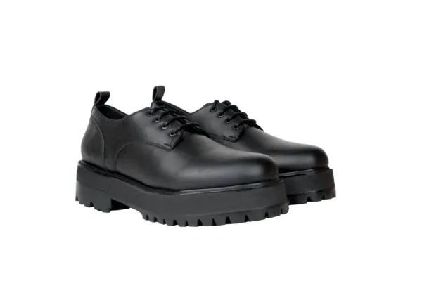 Green Laces Green Laces Herren vegan Schuhe Derby Farah Chunky Schwarz, Schwarz, – Produktbild 2 von 2
