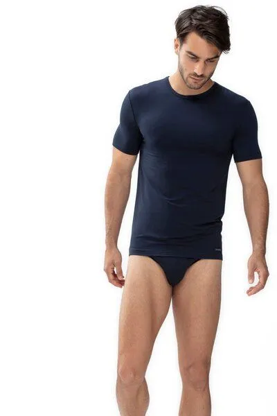 mey Mey Superweiches Herren Shirt aus Tencel "Network", Blau, – Produktbild 1 von 2