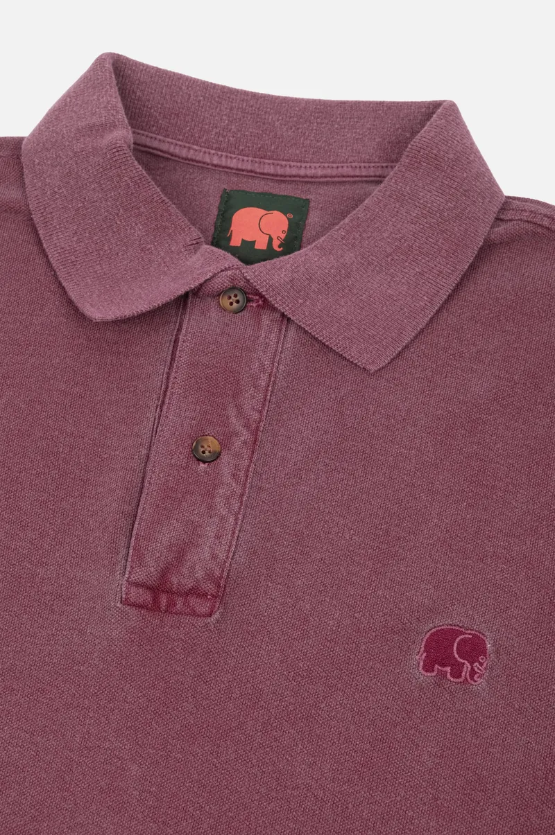 Trendsplant Trendsplant Herren vegan Poloshirt Zinfandel, Dunkelpink, – Produktbild 2 von 2