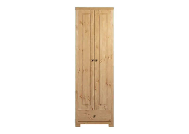 OTTO home Garderobenschrank Gotland, Drehtürenschrank, Garderobe aus massiver Kiefer, FSC®-zertifiziert, Höhe 193 cm, Beige, – Produktbild 1 von 4