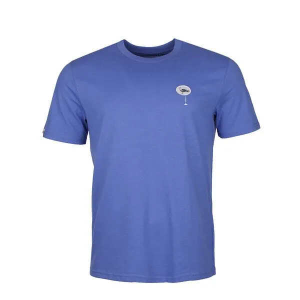FÄDD FÄDD Herren T-Shirt Rundhals aus Bio-Baumwolle "GLÜCKSSCHISS PÄP", Blaugrau (grau), – Produktbild 1 von 2