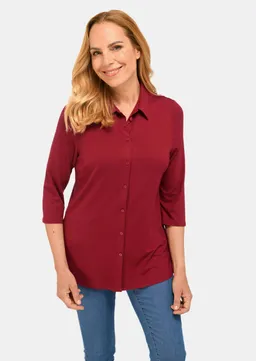 Goldner Klassische Jerseybluse aus hochwertiger Quaität und nachhaltig angebauten Rohstoffen - dunkelrot von Goldner Fashion – Produktbild 1 von 1