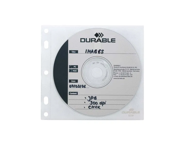 Durable DURABLE CD/DVD-Hüllen mit Flies, 10 Stk. – Produktbild 2 von 3