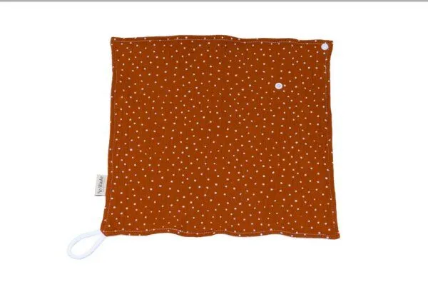 NoWaste Wrapping NoWaste Wrapping Baby Kuscheltuch Schmusetuch mit Schnullerhalter, Orange, – Produktbild 2 von 2