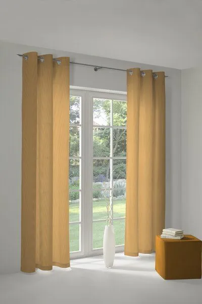 Nature by Adam Nature by Adam Vorhang aus 100% Bio-Baumwolle - Made in Germany - Uni Collection, Curry, – Produktbild 7 von 7