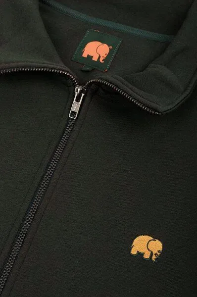 Trendsplant Trendsplant Organic Essential Zip Sweatshirt Scarab Green, Grün, – Produktbild 4 von 4