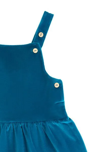 Leela Cotton Leela Cotton Kinder Nickykleid, Ozeanblau, – Produktbild 3 von 4