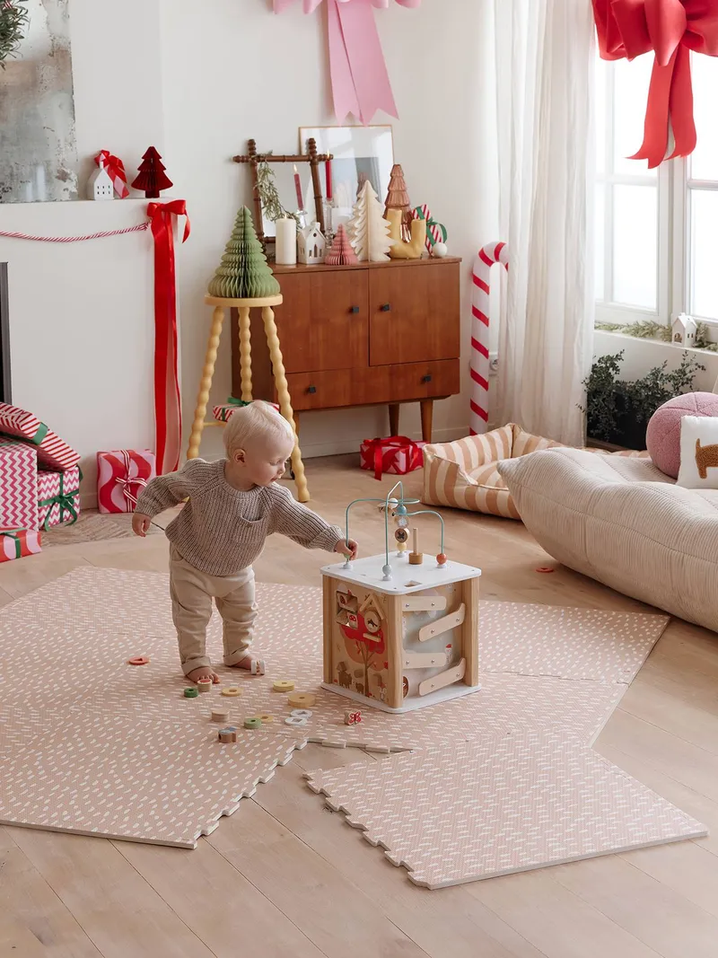 Vertbaudet Große Puzzle-Spielmatte 9-teilig Kinderzimmer, Rosa, – Produktbild 2 von 4