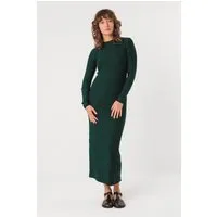 SKFK SKFK Damen vegan Kleid Gaua Grün, Dunkelgrün, – Produktbild 3 von 3