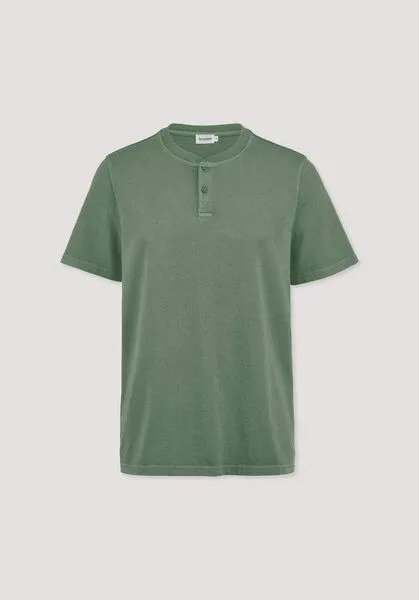 hessnatur hessnatur Heavy Jersey Henley Shirt Relaxed aus reiner Bio-Baumwolle, Efeugrün, – Produktbild 4 von 4