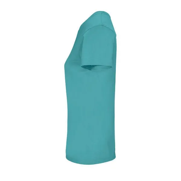 Sol's Sol's Damen T-Shirt Kurzarm Rundhals aus Bio - Baumwolle, Pool blue, – Produktbild 3 von 3