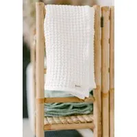 gust gust. Waffelhandtuch - Badetuch aus Leinen und Bio-Baumwolle – Bath towel - 70x140 cm, White (weiß), – Produktbild 1 von 1