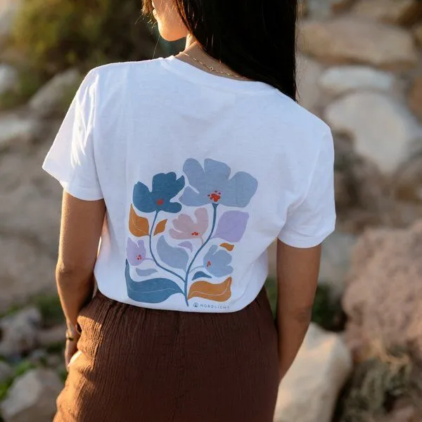 NORDLICHT NORDLICHT Print T-Shirt ALVA aus 100% Baumwolle, Weiss, – Produktbild 1 von 4