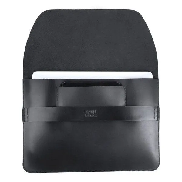 Buckle & Seam Buckle & Seam Leder Laptop Sleeve Terra 13 Zoll, Schwarz, – Produktbild 3 von 4