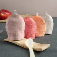 nahtur design nahtur-design Eierwärmer aus Bioleinen mit Feinloden | Bring Farbe auf Deinen Tisch, Dunkelblau, – Produktbild 1 von 2