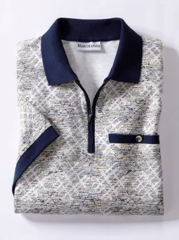 marco donati marco donati Kurzarm-Poloshirt blau-bedruckt – Produktbild 1 von 1