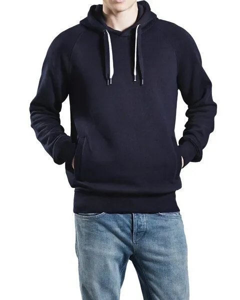 Earth Positive Earth Positive Unisex Pullover Hoody Raglan aus Bio-Baumwolle, Marine, – Produktbild 3 von 4