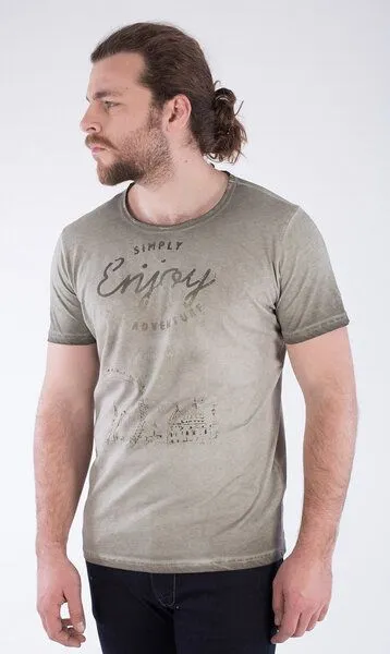 ORGANICATION ORGANICATION MOR-2215 HERREN G.DYED T-SHIRT, Olive, – Produktbild 2 von 3