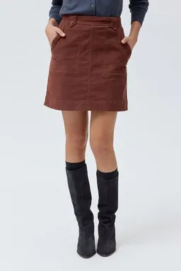 People Wear Organic People Wear Organic Kordrock, uni braun, Bio-Baumwolle – Produktbild 1 von 1