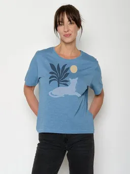 GreenBomb GREENBOMB Panther Leaves Nova - Kastiges T-Shirt aus Bio-Baumwolle / hochwertiger Print / GOTS / Fair & Vegan – Produktbild 1 von 1