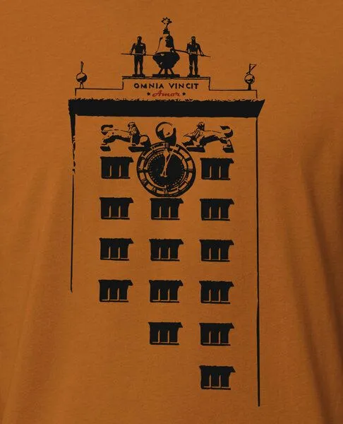 little kiwi little kiwi Herren T-Shirt, "Turmuhr", Hay, Roasted orange (braun), – Produktbild 2 von 2