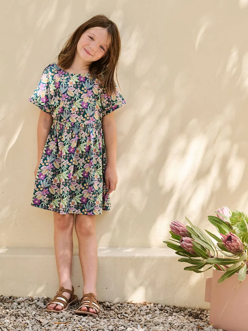 Vertbaudet Kleid, Grün, – Produktbild 1 von 3