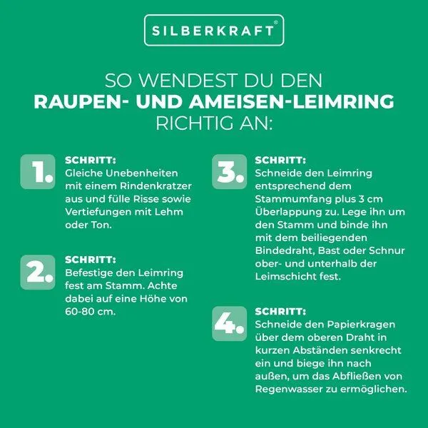 Silberkraft Silberkraft Raupen- und Ameisen-Leimring: Biotechnischer Schutz für Obstbäume – Produktbild 2 von 4