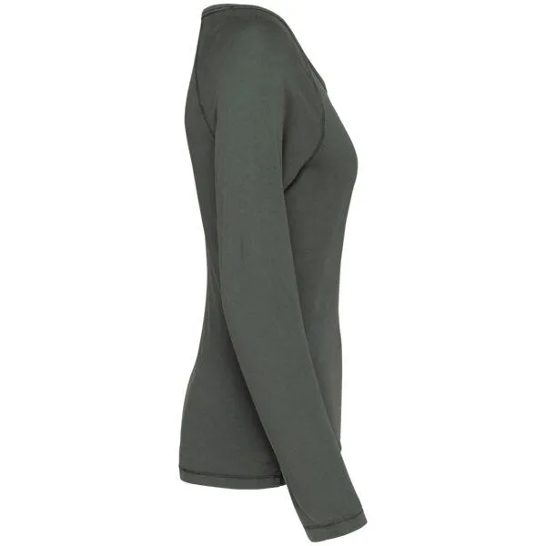 Greenspired Greenspired Umweltfreundliches Raglan-Langarmshirt für Damen 180g/m² XS - XXL, Verwaschenes khaki, – Produktbild 2 von 2