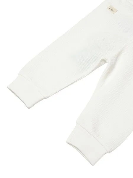 Biorganic Biorganic Waffle Smile Baby Hose, Ecru, – Produktbild 4 von 4