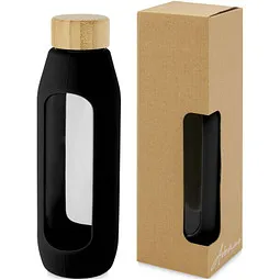 Avenue Avenue Tidan 600 ml Flasche aus Borosilikatglas mit Silikongriff, Schwarz, – Produktbild 1 von 1