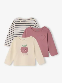 Vertbaudet 3er-Pack Baby Langarmshirts BASIC – Produktbild 1 von 1