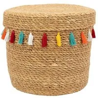 El Puente El Puente Korb mit Deckel "Zirkus" | Fair Trade & Handmade aus Bangladesch, Mehrfarbig, – Produktbild 1 von 1