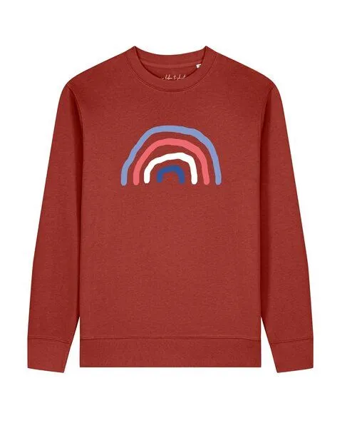 watapparel watapparel Sweatshirt Unisex Regenbogen, Earthy red, – Produktbild 1 von 2