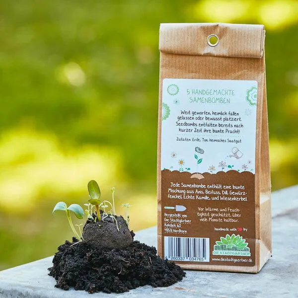 Die Stadtgärtner Die Stadtgärtner Seedbombs Kräuterglück I 5 Samenbomben mit 6 Arten von Kräuter-Saatgut – Produktbild 2 von 4