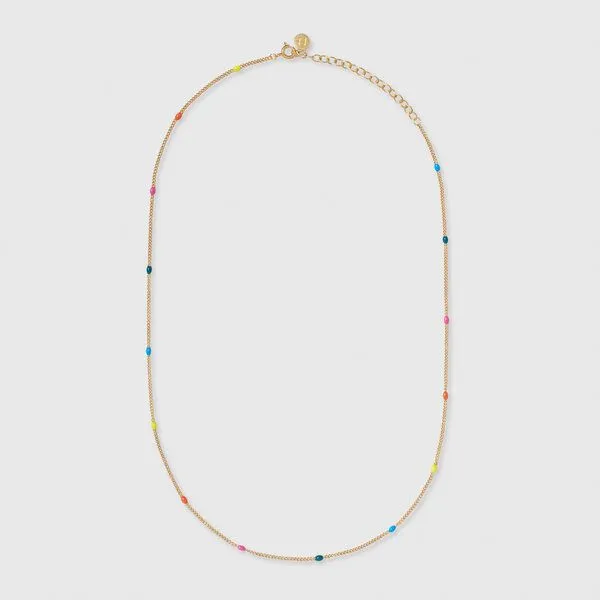 fejn jewelry fejn jewelry Kette 'dot' - mit Punkten und Emaille, Multicolor / gold, – Produktbild 1 von 4