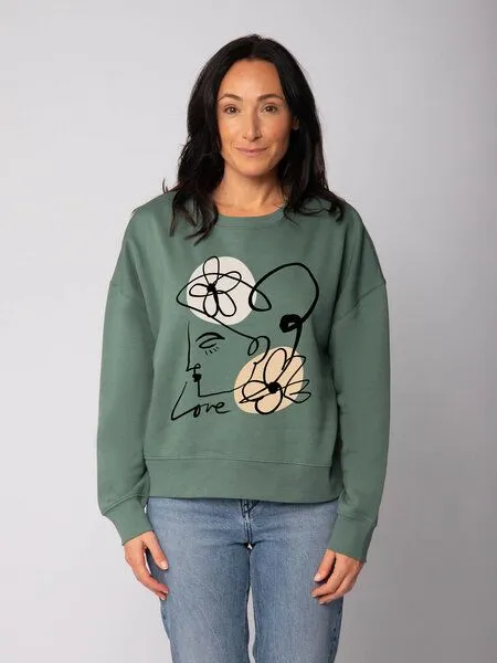 watapparel watapparel Sweatshirt Frauen Self Love, Green bay, – Produktbild 2 von 2