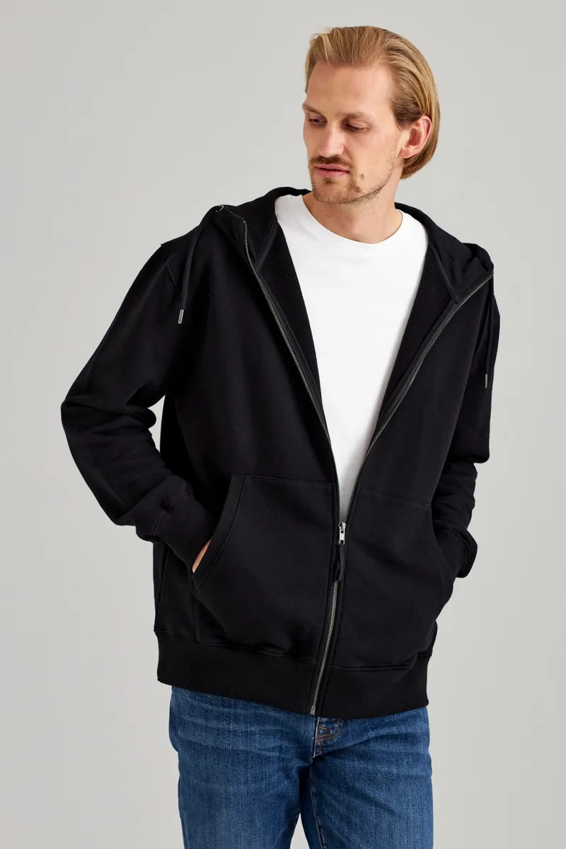 THOKKTHOKK ThokkThokk Herren vegan Zip Hoodie Schwarz, Schwarz, – Produktbild 2 von 2